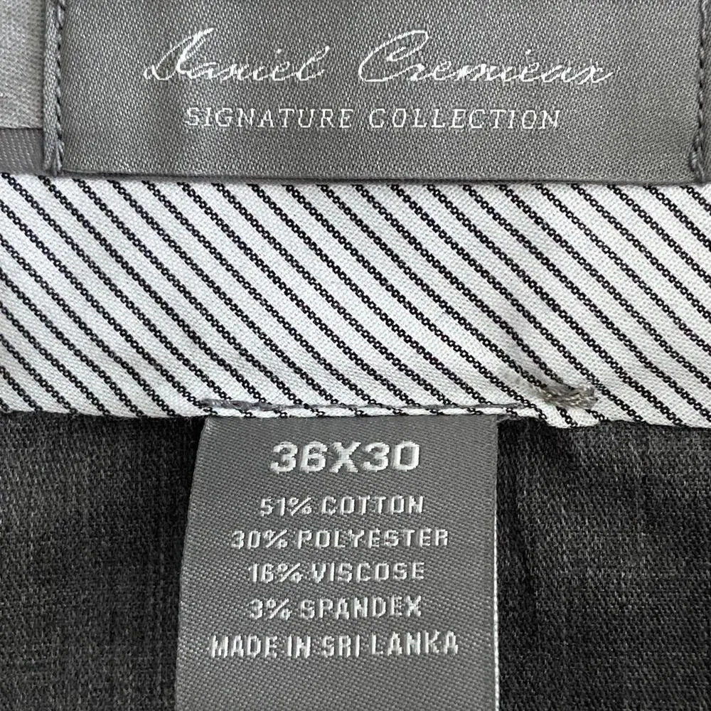 Daniel Cremieux Dress Pant Signature Men's 36x30 Mount Lussari Flannel Grey NEW